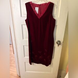 Laura Ashley Deep Red Midi Dress